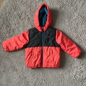 Osh Kosh B'gosh Boys Orange/Charcoal Gray  Heavyweight Jacket Puffer Coat Size 4